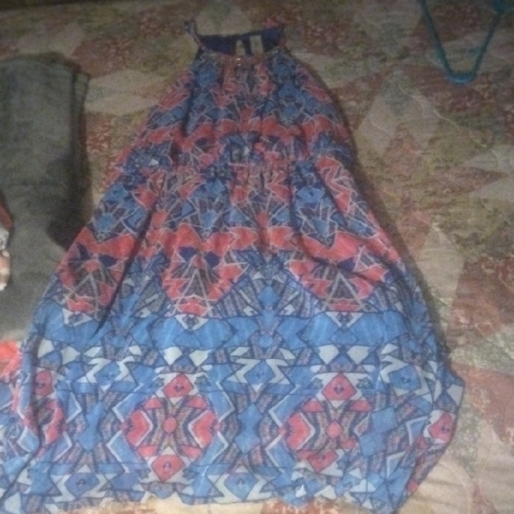 Colorful Geometric Maxi Dress